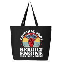 Rebuilt Engine Open Heart Surgery Recovery Survivor Men Gift 25L Jumbo Tote