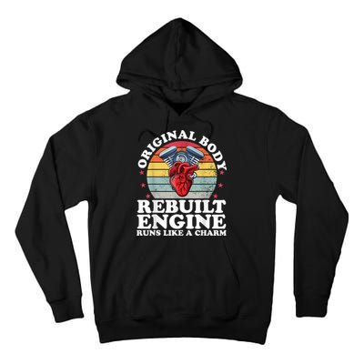 Rebuilt Engine Open Heart Surgery Recovery Survivor Men Gift Tall Hoodie