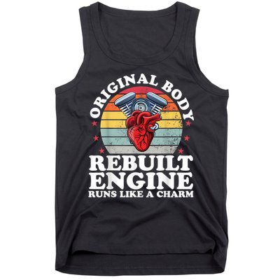 Rebuilt Engine Open Heart Surgery Recovery Survivor Men Gift Tank Top