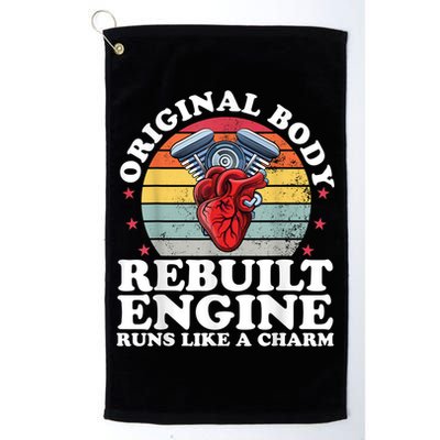 Rebuilt Engine Open Heart Surgery Recovery Survivor Men Gift Golf Towel