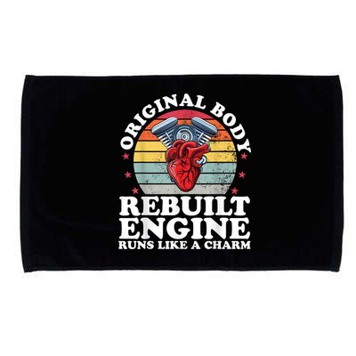 Rebuilt Engine Open Heart Surgery Recovery Survivor Men Gift Microfiber Hand Towel