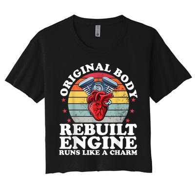 Rebuilt Engine Open Heart Surgery Recovery Survivor Men Gift Crop Top