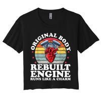 Rebuilt Engine Open Heart Surgery Recovery Survivor Men Gift Crop Top