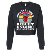 Rebuilt Engine Open Heart Surgery Recovery Survivor Men Gift Cropped Pullover Crew