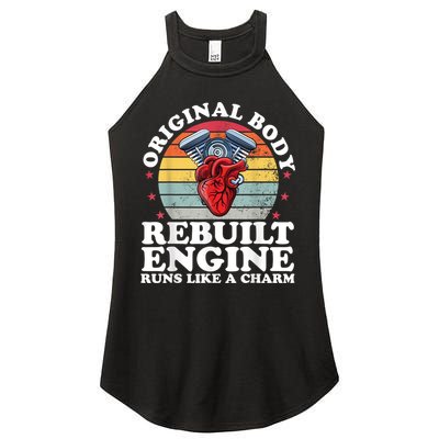 Rebuilt Engine Open Heart Surgery Recovery Survivor Men Gift Women's Perfect Tri Rocker Tank