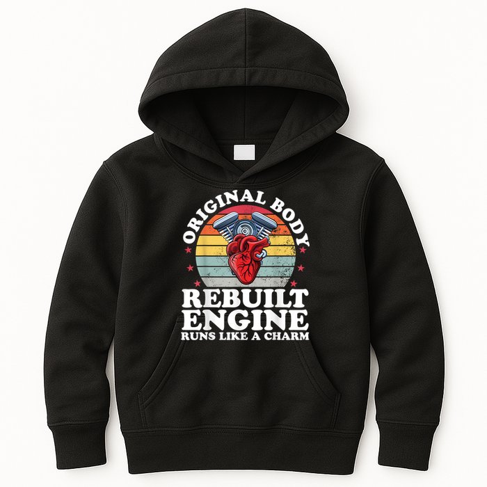 Rebuilt Engine Open Heart Surgery Recovery Survivor Men Gift Kids Hoodie