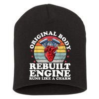 Rebuilt Engine Open Heart Surgery Recovery Survivor Men Gift Short Acrylic Beanie