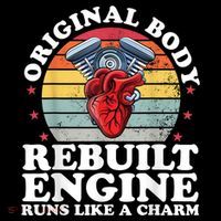 Rebuilt Engine Open Heart Surgery Recovery Survivor Men Gift Short Acrylic Beanie