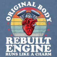Rebuilt Engine Open Heart Surgery Recovery Survivor Men Gift Garment-Dyed Sweatshirt