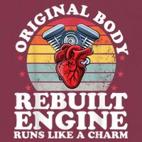 Rebuilt Engine Open Heart Surgery Recovery Survivor Men Gift 16oz Travel Tumbler
