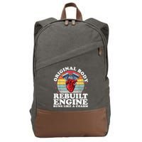 Rebuilt Engine Open Heart Surgery Recovery Survivor Men Gift Cotton Canvas Backpack