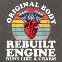 Rebuilt Engine Open Heart Surgery Recovery Survivor Men Gift Cotton Canvas Backpack