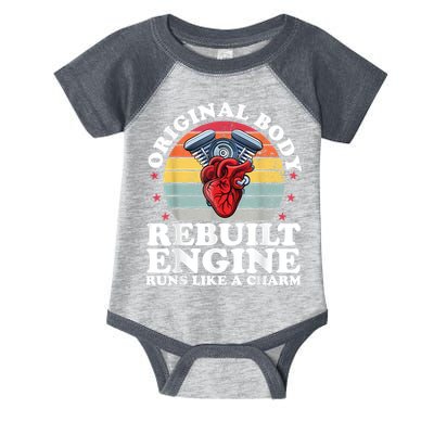 Rebuilt Engine Open Heart Surgery Recovery Survivor Men Gift Infant Baby Jersey Bodysuit