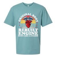 Rebuilt Engine Open Heart Surgery Recovery Survivor Men Gift Sueded Cloud Jersey T-Shirt
