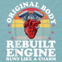 Rebuilt Engine Open Heart Surgery Recovery Survivor Men Gift Sueded Cloud Jersey T-Shirt