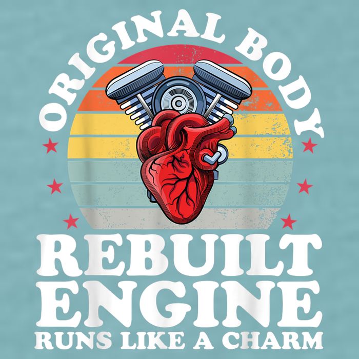 Rebuilt Engine Open Heart Surgery Recovery Survivor Men Gift Sueded Cloud Jersey T-Shirt