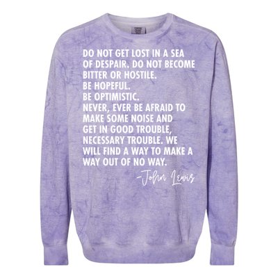 Rep John Lewis Quote RIP Tribute Colorblast Crewneck Sweatshirt