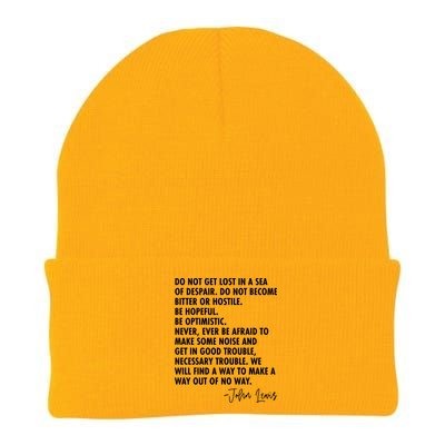 Rep John Lewis Quote RIP Tribute Knit Cap Winter Beanie