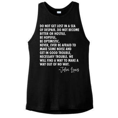 Rep John Lewis Quote RIP Tribute Ladies PosiCharge Tri-Blend Wicking Tank