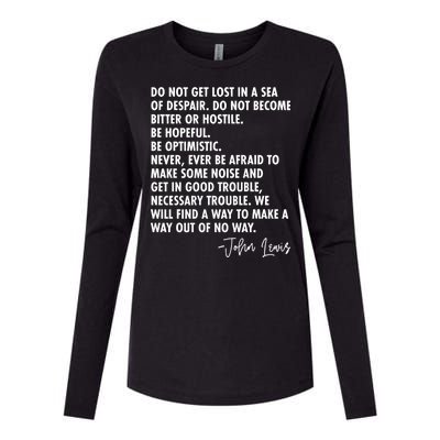 Rep John Lewis Quote RIP Tribute Womens Cotton Relaxed Long Sleeve T-Shirt