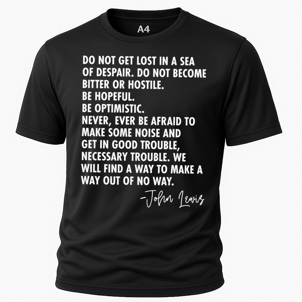Rep John Lewis Quote RIP Tribute Cooling Performance Crew T-Shirt