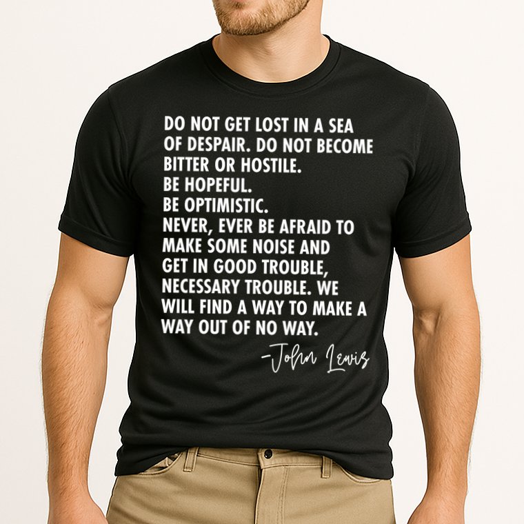 Rep John Lewis Quote RIP Tribute Cooling Performance Crew T-Shirt