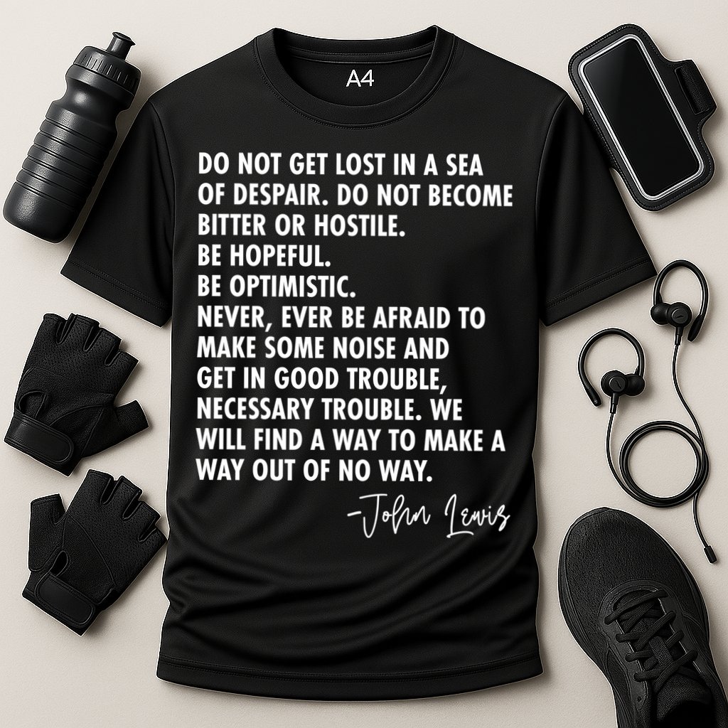 Rep John Lewis Quote RIP Tribute Cooling Performance Crew T-Shirt