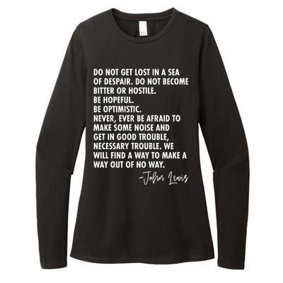 Rep John Lewis Quote RIP Tribute Womens CVC Long Sleeve Shirt