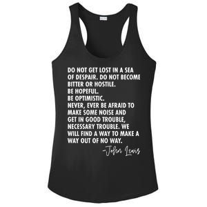 Rep John Lewis Quote RIP Tribute Ladies PosiCharge Competitor Racerback Tank