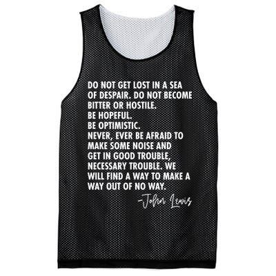 Rep John Lewis Quote RIP Tribute Mesh Reversible Basketball Jersey Tank