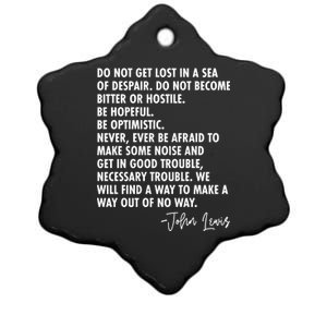 Rep John Lewis Quote RIP Tribute Ceramic Star Ornament