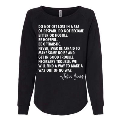 Rep John Lewis Quote RIP Tribute Womens California Wash Sweatshirt