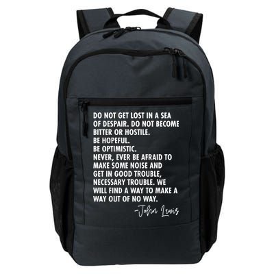 Rep John Lewis Quote RIP Tribute Daily Commute Backpack