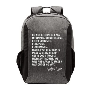 Rep John Lewis Quote RIP Tribute Vector Backpack