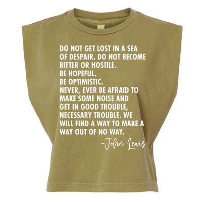 Rep John Lewis Quote RIP Tribute Garment-Dyed Women's Muscle Tee