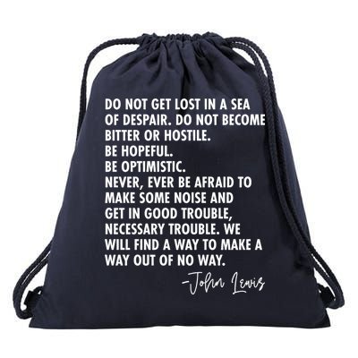 Rep John Lewis Quote RIP Tribute Drawstring Bag