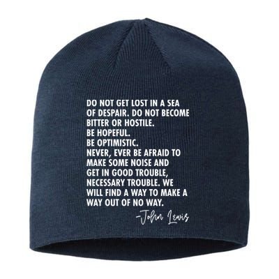 Rep John Lewis Quote RIP Tribute Sustainable Beanie