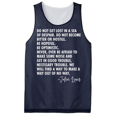 Rep John Lewis Quote RIP Tribute Mesh Reversible Basketball Jersey Tank