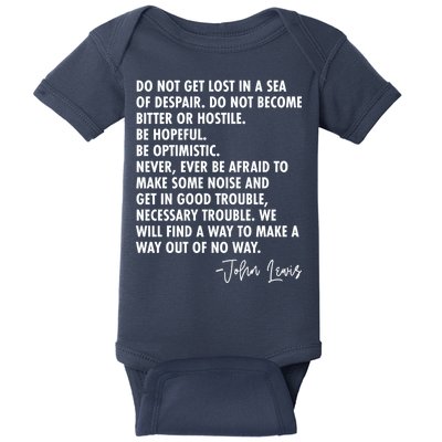 Rep John Lewis Quote RIP Tribute Baby Bodysuit