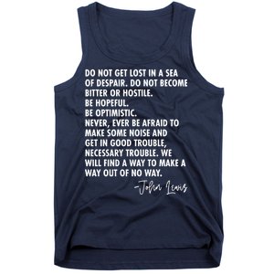 Rep John Lewis Quote RIP Tribute Tank Top