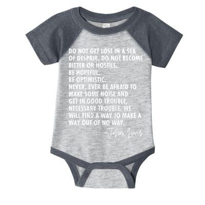 Rep John Lewis Quote RIP Tribute Infant Baby Jersey Bodysuit