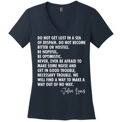 Rep John Lewis Quote RIP Tribute Women's V-Neck T-Shirt