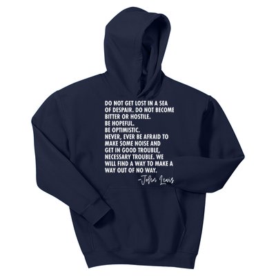 Rep John Lewis Quote RIP Tribute Kids Hoodie