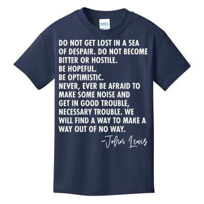 Rep John Lewis Quote RIP Tribute Kids T-Shirt