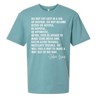 Rep John Lewis Quote RIP Tribute Sueded Cloud Jersey T-Shirt