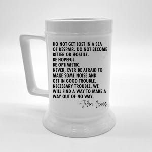 Rep John Lewis Quote RIP Tribute Beer Stein