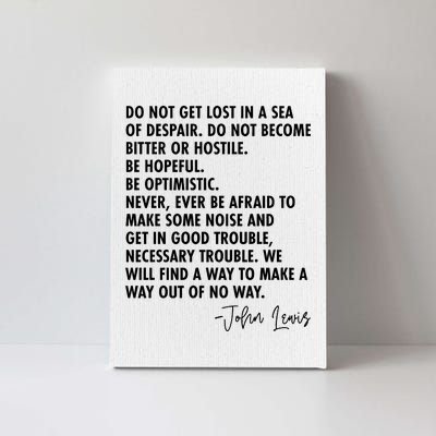 Rep John Lewis Quote RIP Tribute Canvas