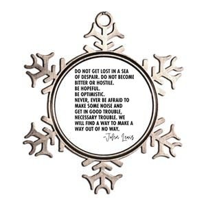 Rep John Lewis Quote RIP Tribute Metallic Star Ornament