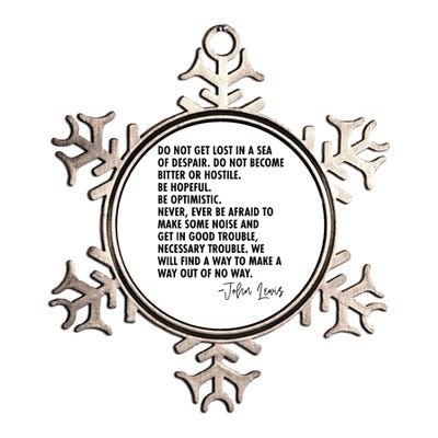 Rep John Lewis Quote RIP Tribute Metallic Star Ornament