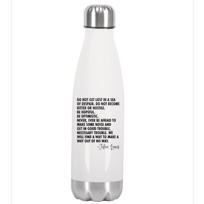 Rep John Lewis Quote RIP Tribute Stainless Steel Insulated Water Bottle